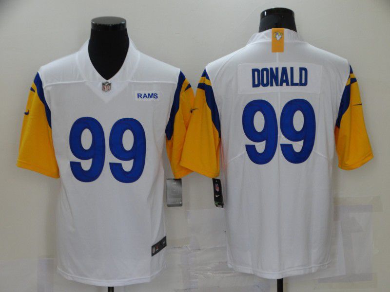 Men Los Angeles Rams #99 Donald White Vapor Untouchable Limited Player 2021 Nike NFL Jersey->los angeles rams->NFL Jersey